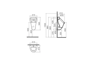 Писсуар, Vitra, Urinals, шгв 315*310*565, цвет-белый — изображение 1