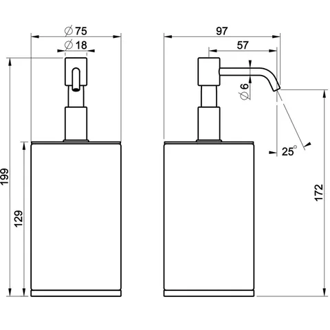 Дозатор для жидкого мыла, Gessi, VENTI20, шгв 75*97*199, цвет дозатора-Nickel PVD/белый — изображение 1
