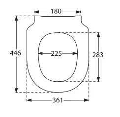 Сиденье для унитаза, Villeroy&Boch, Subway 3.0, шг 374*438, антибактериальное покрытие AntiBac, цвет-альпийский белый — изображение 1