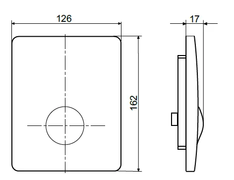 Клавиша смыва, Villeroy&Boch, ViConnect, для писсуара, шгв 126*17*162, цвет-белый — изображение 1