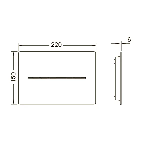 Клавиша смыва, TECE, TECEfilo-Solid, для унитаза, шгв 220*6*150, цвет-белый матовый — изображение 1