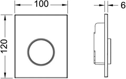 Клавиша смыва для писсуара, TECE, TECEloop Urinal, шгв-100*6*120, цвет-хром глянцевый — изображение 1