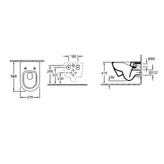 Сиденье для унитаза, Villeroy&Boch, Subway 2.0, шгв 375*459*60, цвет-альпийский белый — изображение 1