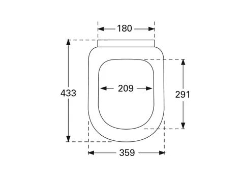 Сиденье для унитаза, Villeroy&Boch, Subway 2.0, шг 359*433, цвет-альпийский белый — изображение 1