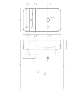 Раковина, Artceram, Brooklyn, шгв 650*400*160, отверстия для смесителя-отсутствуют, Saniglaze, цвет-белый (Товар заказной, возврату не подлежит) — изображение 3