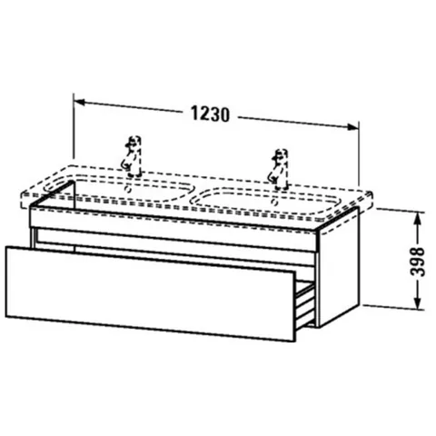 Тумба под раковину, Duravit, Durastyle, шгв 1230*448*398, раковина-необходимо заказать, цвет-белый глянцевый — изображение 1