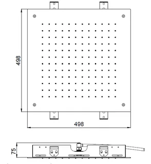 Верхний душ, Almar, Shower Heads built-n, 498*498, цвет-Stainless Steel Mirror (Товар заказной, возврату не подлежит) — изображение 1