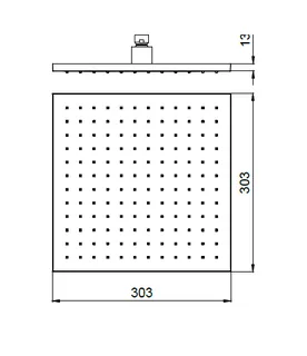 Верхний душ, Almar, Shower Heads with arm, 303*303, цвет-черный матовый (Товар заказной, возврату не подлежит) — изображение 1