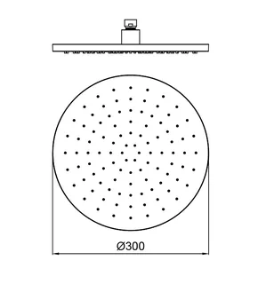 Верхний душ, Almar, Shower Heads Emotion, 300*300, цвет-чёрный матовый (Товар заказной, возврату не подлежит) — изображение 1