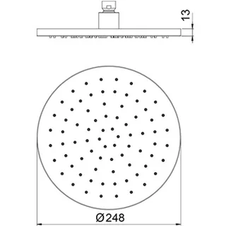 Верхний душ, Almar, Shower Heads Emotion, 248*248, цвет-High Brass Brushed PVD (Товар заказной, возврату не подлежит) — изображение 1