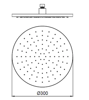 Верхний душ, Almar, 316 Stalnless Steel, 300*300, цвет-Stainless Steel AISI 316 (Товар заказной, возврату не подлежит) — изображение 1