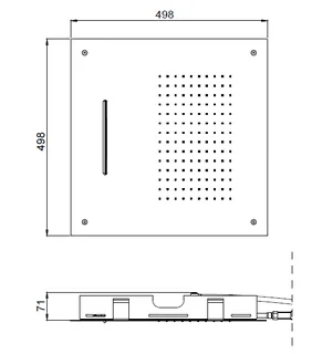 Верхний душ, Almar, Shower Heads built-n, 498*498, цвет-сталь (Товар заказной, возврату не подлежит) — изображение 1