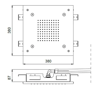 Верхний душ, Almar, Shower Heads built-n, 380*380, цвет-Copper Brushed PVD (Товар заказной, возврату не подлежит) — изображение 1
