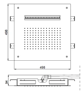 Верхний душ, Almar, Built-in head showers, 498*498, цвет-черный матовый (Товар заказной, возврату не подлежит) — изображение 1