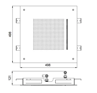 Верхний душ, Almar, Velvet, 498*498, цвет-Gun Metal Brushed PVD (Товар заказной, возврату не подлежит) — изображение 1