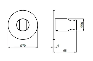 Держатели для ручного душа, Almar, Showers Accessories, цвет-Stainless Steel AISI 316 (Товар заказной, возврату не подлежит) — изображение 1