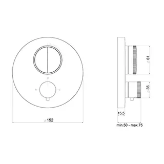 Смеситель для душа, Almar, Core, на 2 потребителя, цвет-High Brass Brushed PVD (Товар заказной, возврату не подлежит) — изображение 1