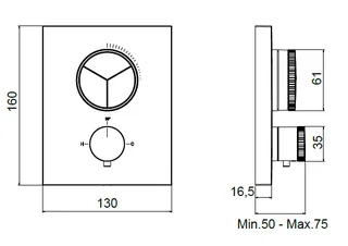 Смеситель для душа, Almar, Core, на 3 потребителя, цвет-Copper Brushed PVD (Товар заказной, возврату не подлежит) — изображение 1
