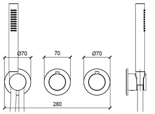 Смеситель для душа, Almar, Water Control Modular, на 2/3 потребителя, цвет-Brushed Nickel (Товар заказной, возврату не подлежит) — изображение 1