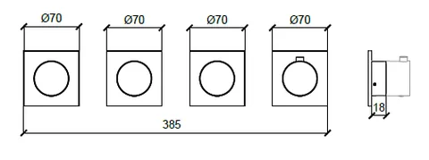 Смеситель для душа, Almar, Water Control Modular, на 3 потребителя, цвет-белый матовый (Товар заказной, возврату не подлежит) — изображение 1