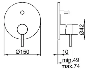 Смеситель для душа, Almar, Core, на 2 потребителя, цвет-Copper Brushed PVD (Товар заказной, возврату не подлежит) — изображение 1