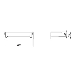 Полка, Almar, Showers Accessories, шгв 300*140*70, цвет-черный матовый (Товар заказной, возврату не подлежит) — изображение 1