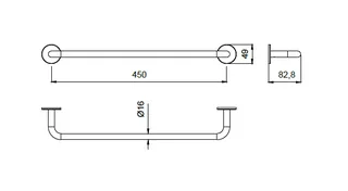 Полотенцедержатель, Almar, шгв 450*82,8*49, цвет-High Brass Brushed PVD (Товар заказной, возврату не подлежит) — изображение 1