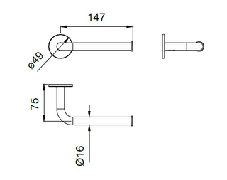 Бумагодержатель, Almar, шгв 147*75*49, цвет-High Brass Brushed PVD (Товар заказной, возврату не подлежит) — изображение 1