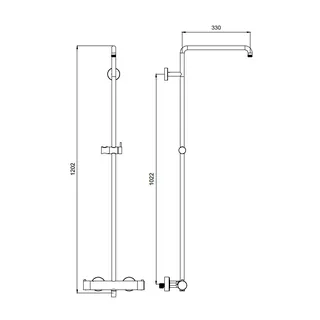 Душевая стойка, Almar, Shower Columns, цвет-Gun Metal Brushed PVD (Товар заказной, возврату не подлежит) — изображение 1
