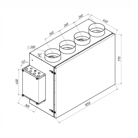 ECO V700EC W Pro, Вентиляционная установка Alasca ECO приточно-вытяжная с энтальпийным пластинчатым рекуператором + смес. узел, заслонки, датчики — изображение 1