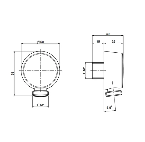 Шланговое подсоединение, Fima Carlo Frattini, Shower accessories, 1/2", цвет-золото — изображение 1