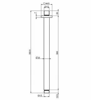 Держатель верхнего душа, Fima Carlo Frattini, Showerhead, цвет-хром — изображение 1