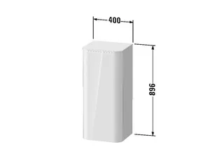 Шкаф-пенал, Duravit, Happy D.2 Plus, шгв 400*360*880, петли-слева, цвет-графит суперматовый — изображение 1