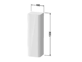 Шкаф-пенал, Duravit, Happy D.2 Plus, шгв 400*360*1336, петли-слева, цвет-Nordic White Satin Matt — изображение 1