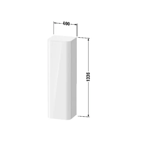 Шкаф-пенал, Duravit, Happy D.2 Plus, шгв 400*360*1336, петли-справа, цвет-орех брашированный — изображение 1