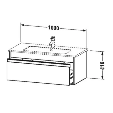 Тумба под раковину, Duravit, Ketho, шгв 1000*475*410, раковина-необходимо заказать, цвет-белый — изображение 1