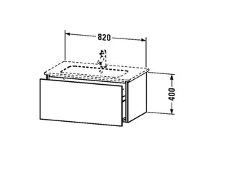 Тумба под раковину, Duravit, L-Cube, шгв 820*481*400, раковина-необходимо заказать, цвет-лён — изображение 1