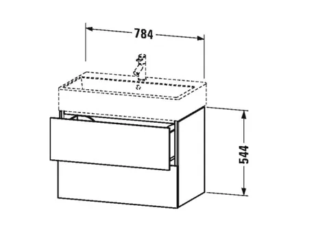 Тумба под раковину, Duravit, L-Cube, шгв 784*459*544, раковина-необходимо заказать, цвет-дуб средиземноморский — изображение 1
