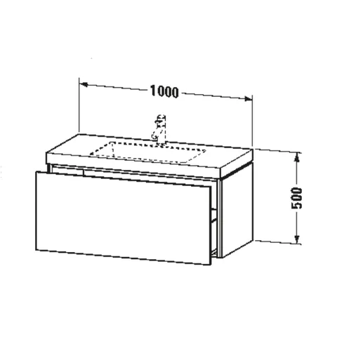 Тумба под раковину, Duravit, L-Cube, шгв 1000*480*500, раковина-в комплекте, цвет-белый глянцевый — изображение 1