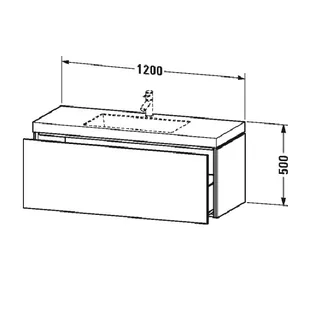Тумба под раковину, Duravit, L-Cube, шгв 1200*480*500, раковина-в комплекте, цвет-белый глянцевый — изображение 1