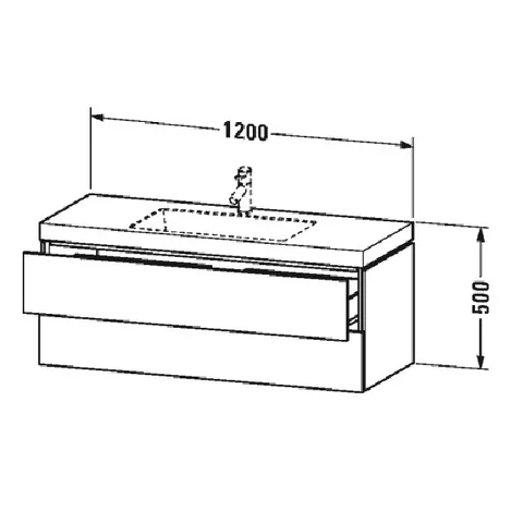 Тумба под раковину, Duravit, L-Cube, шгв 1200*480*500, раковина-в комплекте, цвет-фланелево-серый шелковисто-матовый — изображение 1