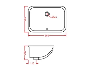 Раковина, Artceram, Washbasins, шгв 565*385*200, отверстия для смесителя-отсутствуют, цвет раковины-белый глянцевый (Glossy White, Bianco lucido) — изображение 1