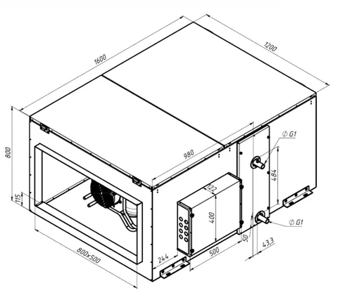 P10000ECE 150кВт 3~, Вентиляционная установка Alasca P приточная — изображение 1
