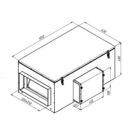 P2000ECW Pro, Вентиляционная установка Alasca P приточная + смес. узел, заслонки, датчики — изображение 1