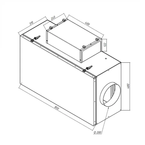 P700ECW Pro, Вентиляционная установка Alasca P приточная + смес. узел, заслонки, датчики — изображение 1