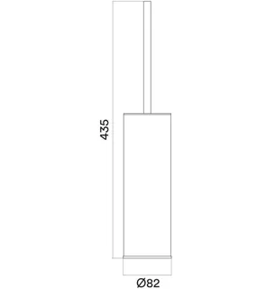 Ёршик, Quadro design, шгв 82*82*435, цвет-Steel Brushed — изображение 1