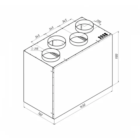RR1500V EC E 3~, Вентиляционная установка Alasca RR с роторным рекуператором — изображение 1