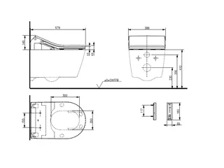 Сиденье для унитаза с функцией биде, TOTO, Washlet RX EWATER+, шг 383*579, цвет-белый глянцевый (ст.арт.TCF894CG#NW1) (ПРОДАЕТСЯ ТОЛЬКО В КОМПЛЕКТЕ С — изображение 1