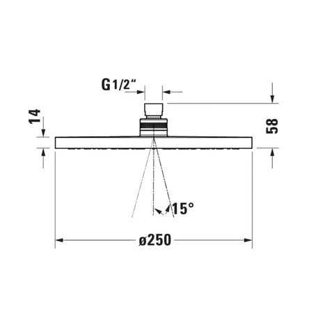 Верхний душ, Duravit, 250*250, цвет-хром — изображение 1