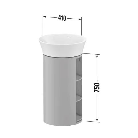 Тумба под раковину, Duravit, White Tulip, шгв 350*410*751, раковина-необходимо заказать, цвет-графитовый шелковисто-матовый — изображение 1